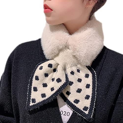 Maseaxi Écharpe à col d'hiver | Écharpe en Peluche Artificielle,Foulards à col en Fourrure Artificielle croisés pour Femmes Filles Enfants Adultes Multicolores Cover