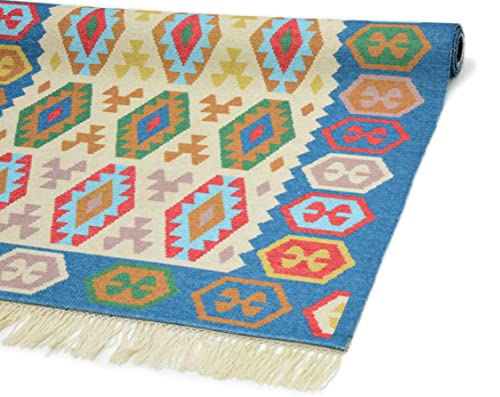 Image of Printed Rug Soft Floor Carpets with Anti Slip Backing for Living Room | Bedroom | Kids Room (Multi, 4x6 Feet)