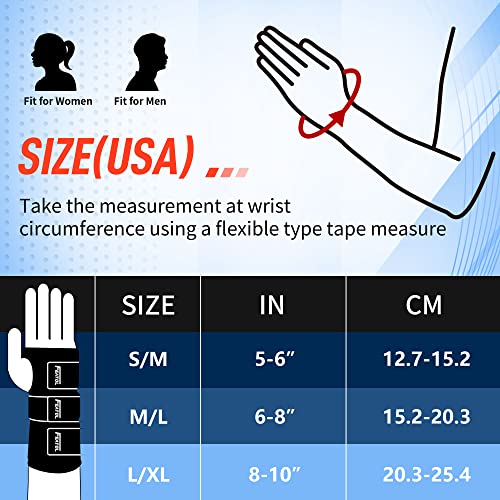 Image of FEATOL 2 Pack Wrist Brace for Carpal Tunnel Relief, Adjustable Wrist Support Brace with Metal Splints Both Hands , Hand Support for Arthritis, Tendonitis, Sprain, Injuries, Wrist Pain, Right and Left (2 Pack (R and L)-Gray, Medium /Large (Pack of 1))