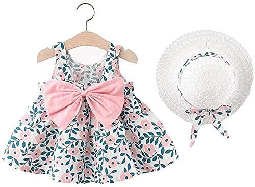 Girls Kids Dress Floral Digitally Printed Satin cotton Sleeveless Frock Dress Casual Dress for 1-6 Years