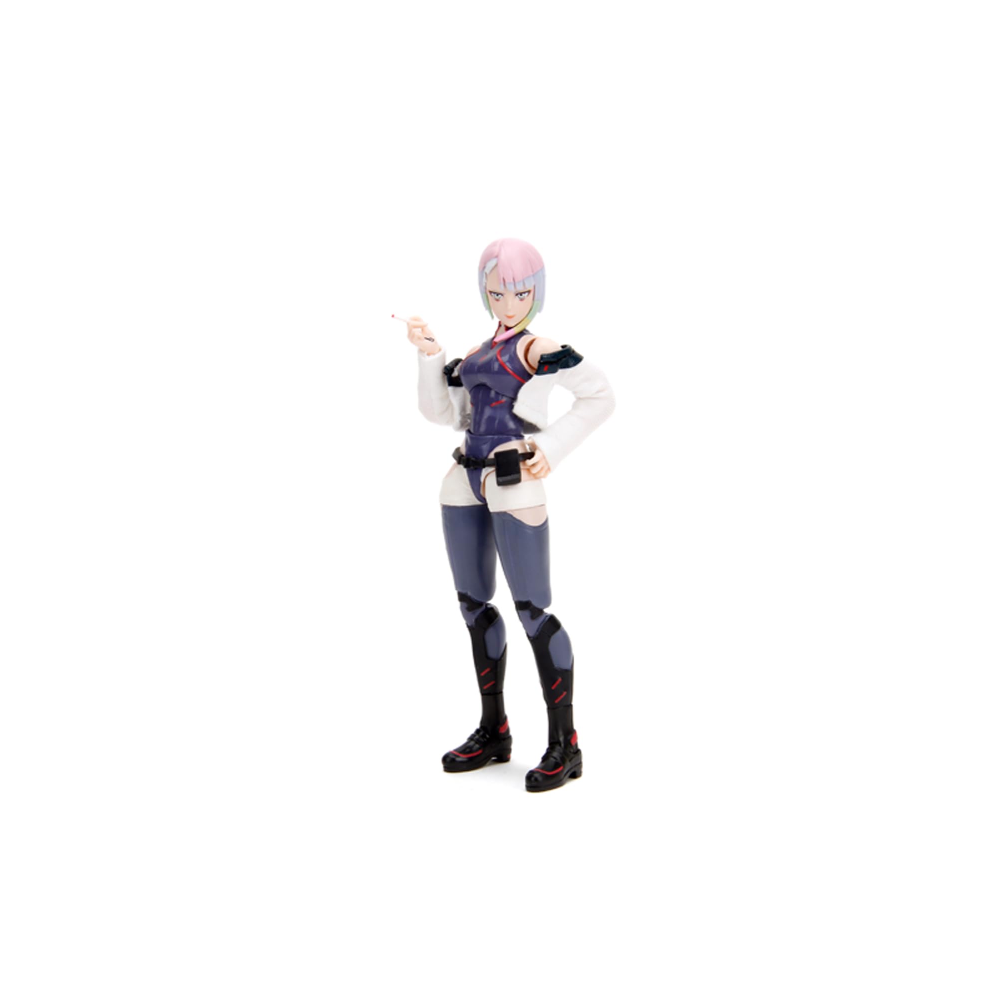 Jada Cyberpunk Edgerunners Figura Lucy 15 cm articulada, Accesorios Intercambiables, 20 Puntos articulación, Caja Ventana coleccionista, Licencia Oficial, 14 años (9335005314R00)