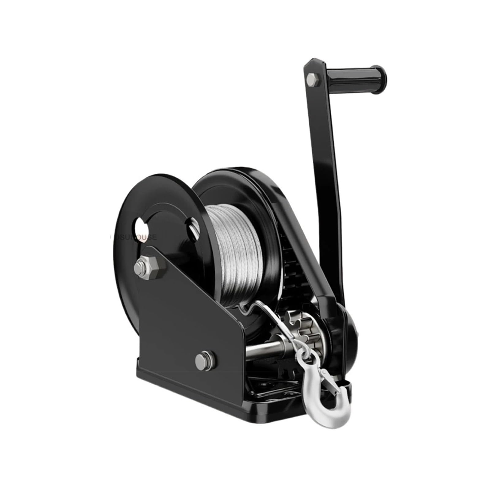 Hand Winch, Two-Way Self-Locking Manual Hoist Winches Creative Hand Winch Small Wire Rope Hoist Vehicle Trailer Portable Small Hand Winch(1800LBS-10m)