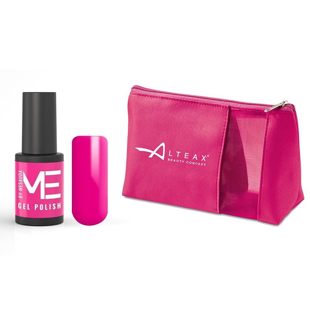 Mesauda Me Gel Polish 7 ml + ALTÉAX Free Clutch Bag – Semi-Permanent Extreme Hold Nail Polish No. 207 Neon