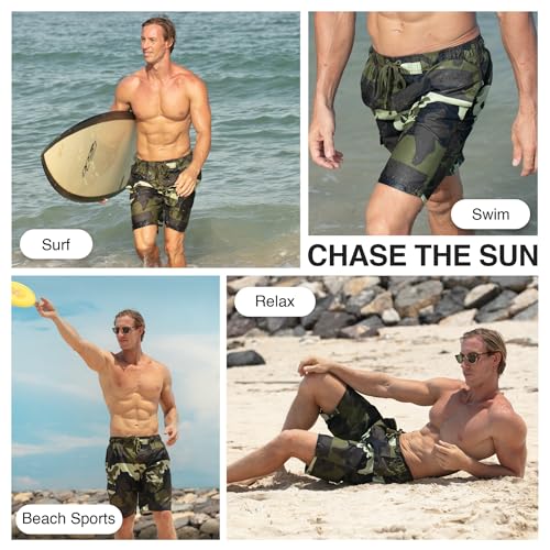 Image of Kanu Surf Men's Big Viper Extended Size Stripe Swim Trunk