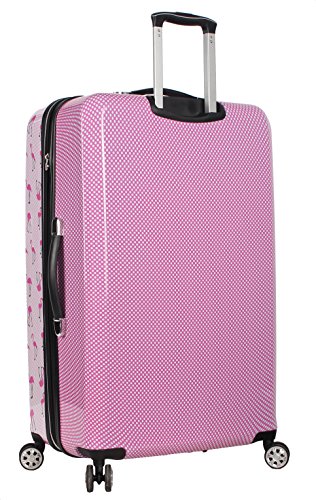 Betsey Johnson 30 Inch Checked Luggage Collection - Expandable Scratch Resistant (ABS + PC) Hardside Suitcase - Designer Lightweight Bag with 8-Rolling Spinner Wheels3