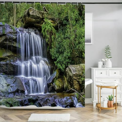 Rideaux de salle de bain polyester imperméable rideau douche 3D - 2