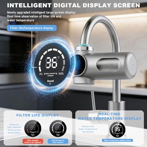 Filtre à eau pour robinet avec indicateur LED et stérilisation UV