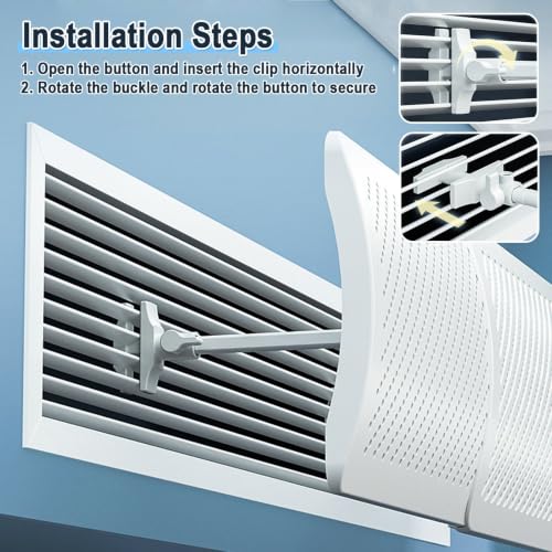 Deflector aire acondicionado techo PP extensible 49-86cm ajustable 180 grados 4