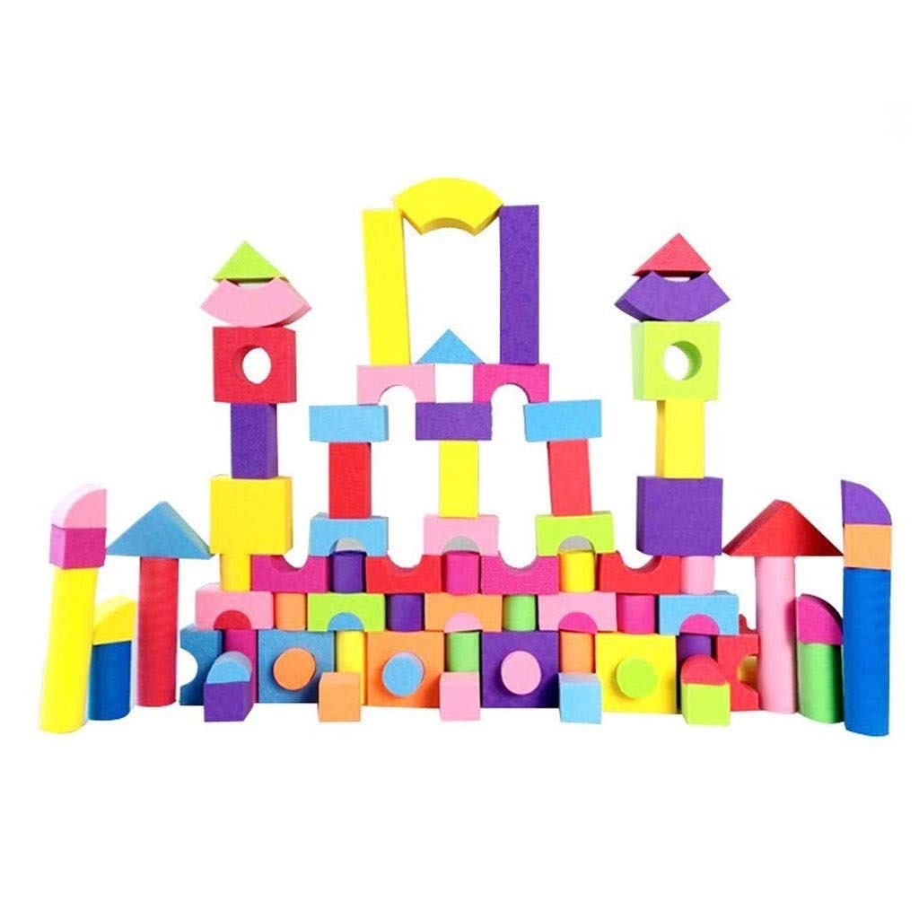 QPLKKMOI Big Building Blocks, 60 Piece Non-Recycled Quality Foam Wonder Blocks
