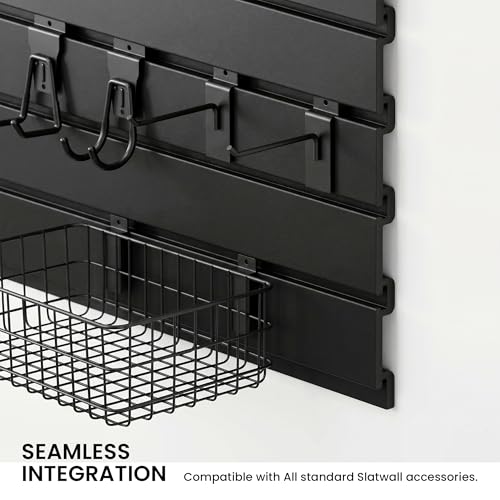 SMARTSTANDARD Black 4x8 FT Slatwall Panel Set for Sports Storage by SMARTSTANDARD - Used condition - Image 5