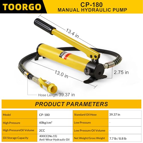 Image of CP-180 Hydraulic Hand Pump,Hand Operated Pump Manual Pump Hydraulic Pump for Lifting Cylinders