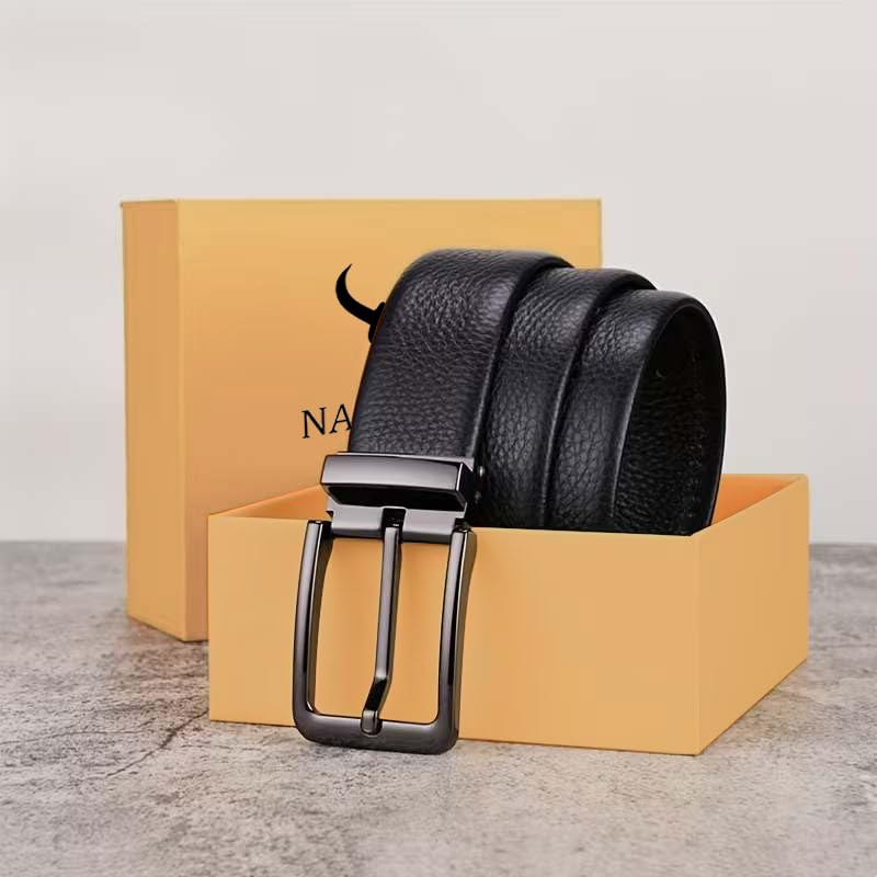 Image of NAPA HIDE Men's Auto Lock Vegan Leather Belt | Stylish Adjustable Buckle Belt for Formal & Casual Wear I Fits upto 40 Inches Waist size