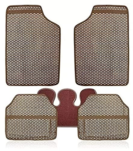 CARIZO Beige Eclipse Odourless Car Floor/Foot Mats (Set of 5) for Maruti Suzuki A-Star