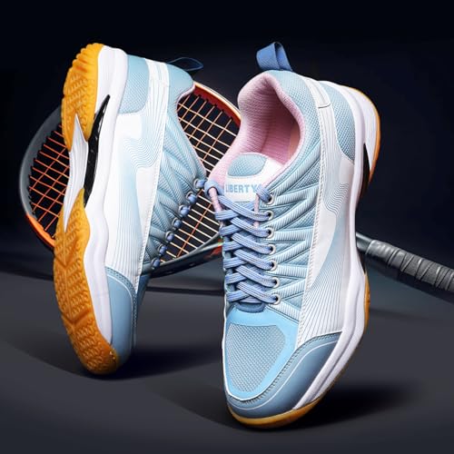 Image of Liberty Freedom GRIPPER-01 Sports Lacing Non Marking Badmintion & Paddle /Pickle Ball Shoes for Men with Rubber Sole, Lightweight & Comfortable | Suitable for Table Tennis, Squash and All Indoor Court