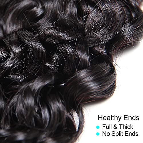 Malaysian Water Wave Human Hair Bundles, 100% Remy Hair Extensions