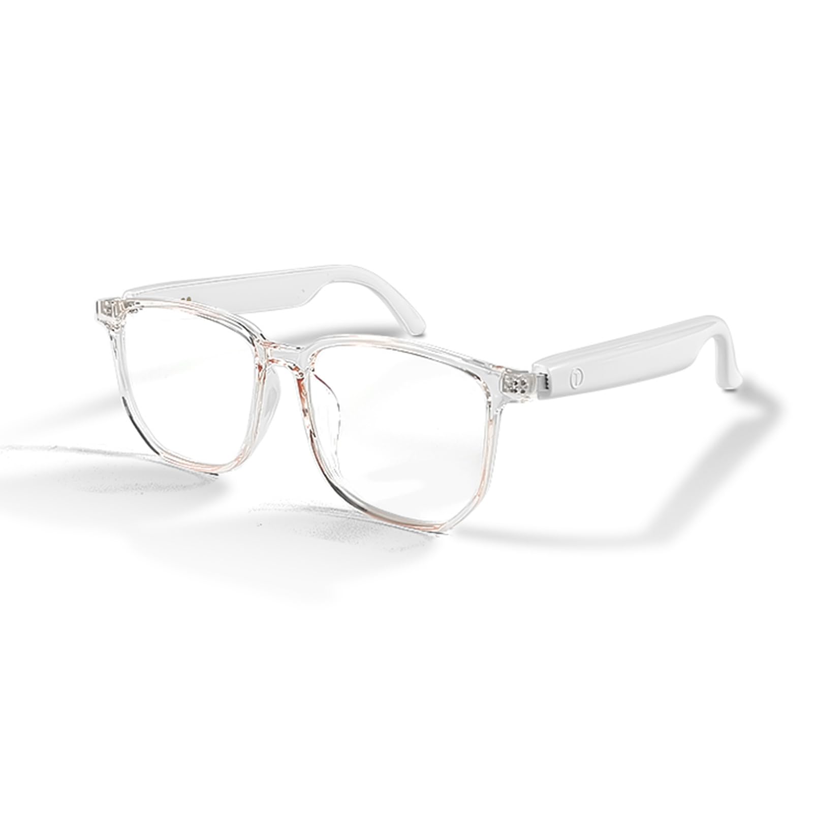 Piluyaa AI Translation Smart Glasses Bluetooth Audio Sunglasses for Men Women with Real Time Language Translator, Open Ear Music &HD Calling, Touch &Voice Assistant, UV Protection——Transparent