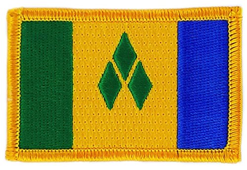 Akachafactory Patch écusson brodé Drapeau Saint Vincent et Les Grenadines SVG thermocollant