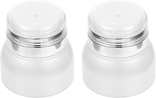 minkissy Glass Containers Travel Jars for Creams 2Pcs Practical Airless Pump Bottles Empty Lotion Bottles Cream Containers Lotion Pump Travel Containers