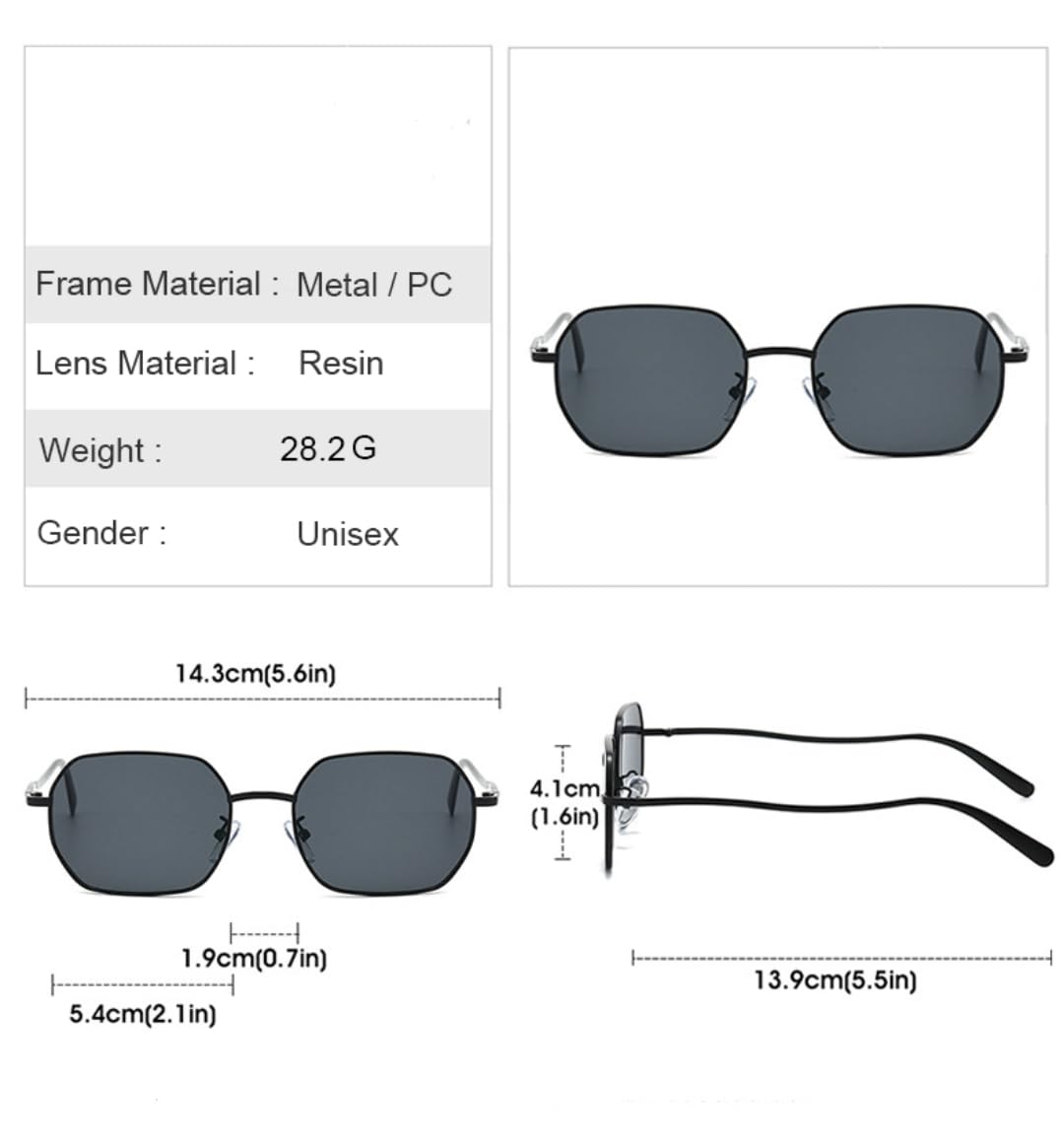 Moda Poligono Occhiali Da Sole Delle Donne Retro Telaio In Metallo Tonalità Uv400 Occhiali Femminile Punk Uomini Occhiali