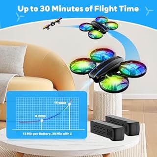 RC Drone for Kids and Beginner, Small RC Quadcopter with Lights and 3D Flip, Altitude Hold, Headless Mode, Propeller Full Protect, Easy to Fly Toys Drone for Kids Boys and Girls Gift (Black)