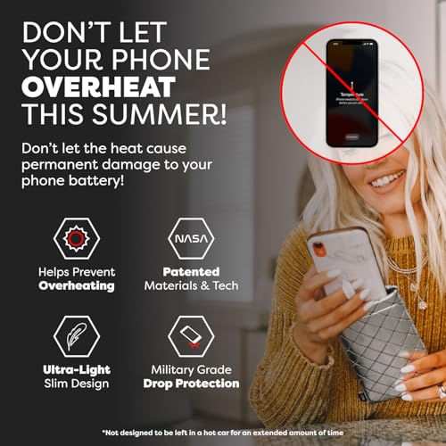 Image of PHOOZY Apollo II Thermal Phone Case with NASA-Derived Technology - Extends Battery Life 4X in Hot or Cold Weather - Military Grade 8-Foot Drop Protection Insulated Pouch - Large Silver