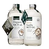 Natural Force Creamy Vanilla MCT Oil + Organic MCT Oil – Gluten-Free, Non GMO, 100% Pure Coconut...