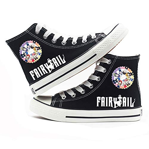 NLJ-lug Fairy Tail Cosplay Moda Casual Graffiti Alta Ayuda Zapatos Personalidad Hip Hop...