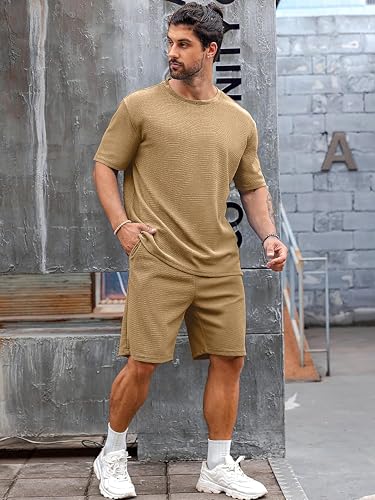 Image of Vogaan Men's T-Shirt and Shorts Set | Top & Shorts Night Suits Set | Night Wear for Men