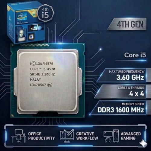 Image of Assembled i5 Desktop PC | Core i5-4570 4th Gen | 16GB DDR3 RAM | 256GB SSD | HD Graphics 4600 | HDMI | VGA | Ethernet | Windows 11 Pro | Office 2024 | 2 Years Warranty | for Office & Home Use