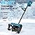 VEAREAR 11 Inch Cordless Electric Snow Shovel, Battery Powered Cordless Snow Shovel with Adjustable Directional Plate for Patio Deck Driveway, 2 Batteries & Charger Included Blue