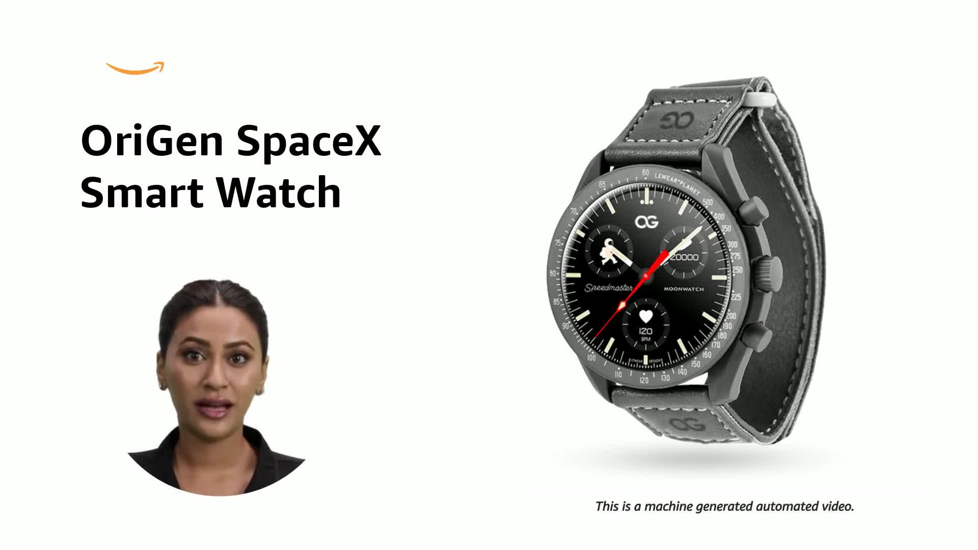 OriGen SpaceX Smart Watch for Men & Women, 1.28 Round dial AmoLed