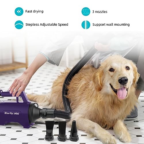 Shernbao YAMOOCO Dog Dryer High Velocity Professional Dog/Pet Grooming Force Hair Dryer/Blower thumb #2