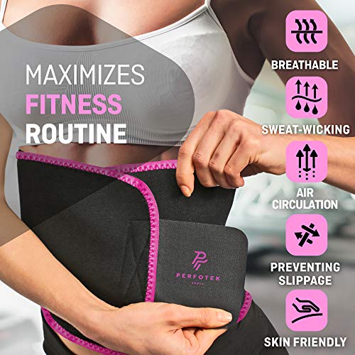 Perfotek-Waist-Trimmer-Belt-for-Women-Waist-Trainer-Sauna-Belt-Tummy-Toner-Low-Back-and-Lumbar-Support-with-Sauna-Suit-Effect