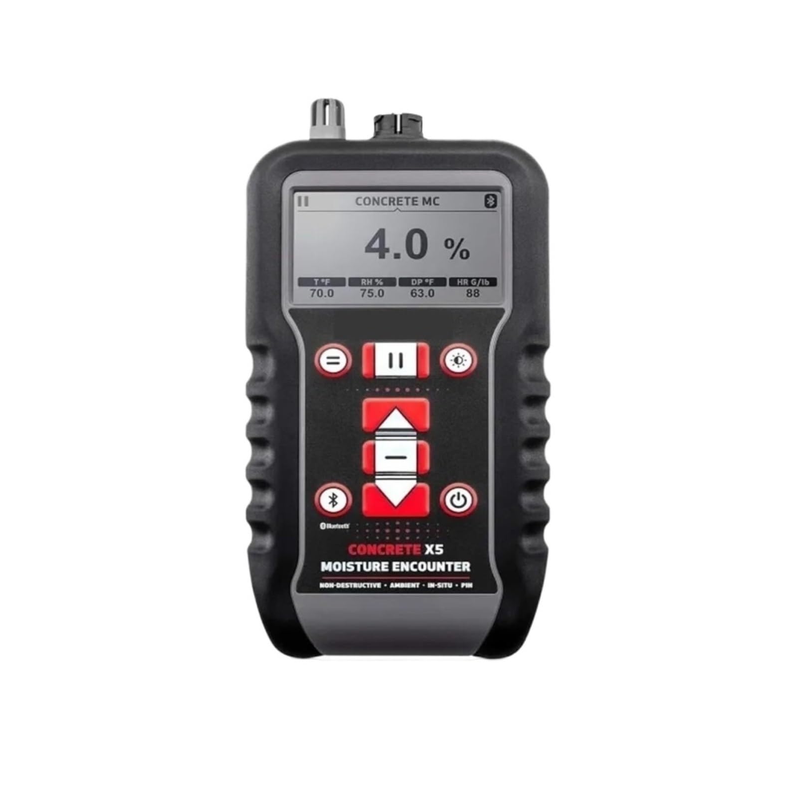 Amrttwy One Color Moisture Meter, Concrete Moisture Encounter Meter For Measuring Content Relative Humidity In Wood Building Mater