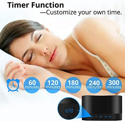 Magicteam Sound Machines White Noise Machine with 20 Non Looping Natural Soothing Sounds and Memory Function 32 Levels of Volume Sleep Sound Timer Therapy for Baby Kids Adults