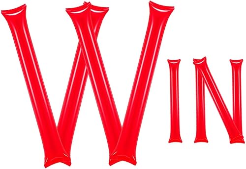 Miniatura 4 de Hooshing 40 palos de trueno Bam Bam inflables ruidosos, animadoras de plástico para animar, baloncesto, fiesta, deporte, espíritu de equipo