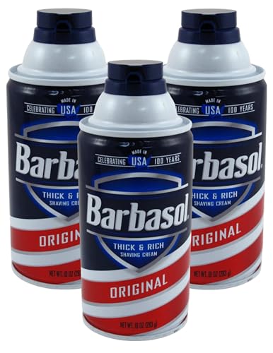 Barbasol Thick and Rich Shaving Cream, Original 10 oz (Pack of 3)