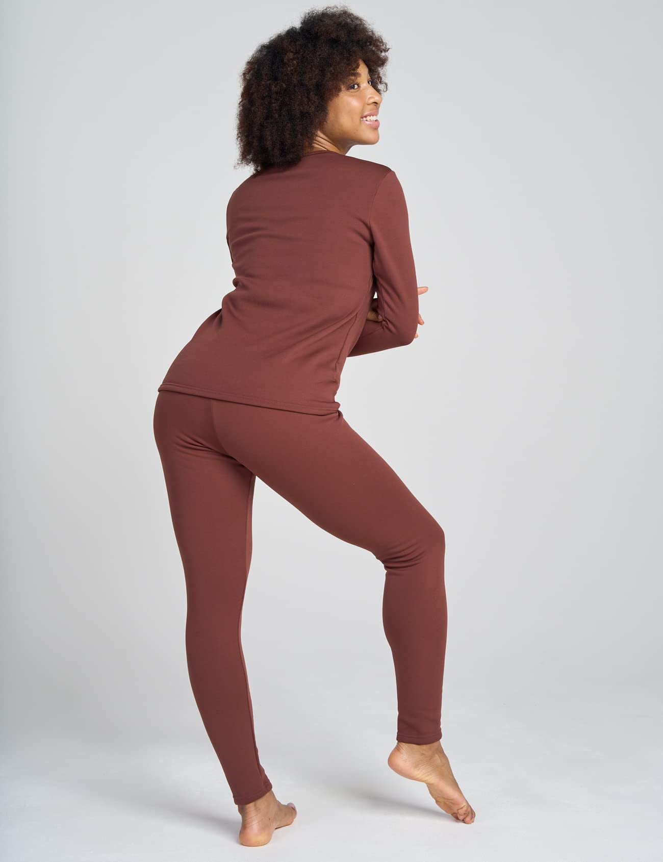 LAPASA Completo Termico Donna Fodera in Micropile Calore Base L17 - Abbigliamento Intimo Invernale Maglietta Pantaloni Calzamaglia Tuta Sci Trekking