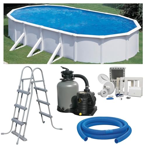 Planet Pool Premium Ovalpool-Set 7,30 x 3,75 x 1,20 m, frei aufstellbar, feuerverzinkte Stahlwand, UV-stabilisierte Innenhülle, Skimmer, Sandfilter mit 6 m³/h und 6-Wege-Ventil, Sicherheitsleiter Planet Pool Premium Ovalpool-Set 7,30 x 3,75 x 1,20 m, frei aufstellbar, feuerverzinkte Stahlwand, UV-stabilisierte Innenhülle, Skimmer, Sandfilter mit 6 m³/h und 6-Wege-Ventil, Sicherheitsleiter