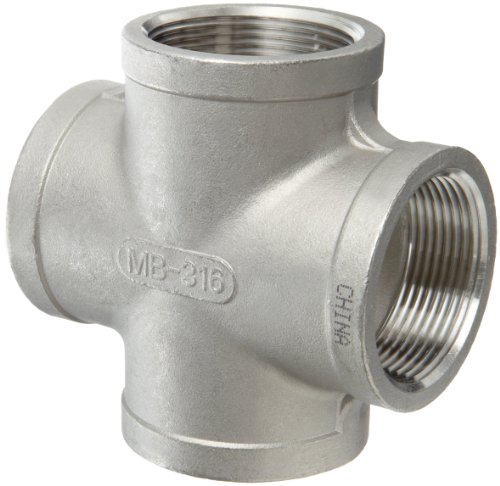 Top Brands Stainless Steel 316 Cast Pipe Fitting, Cross, Class 150, 4" NPT Female