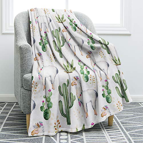 Image of Jekeno Alpaca Blanket Gifts for Girls Boys, Llama Throw Blankets for Women Men, Christmas Birthday Valentine's Day Alpaca Decor Gifts for Adult Kids, Toys Gifts for Age 2 3 4 5 6 7 8 9 10 Year Old