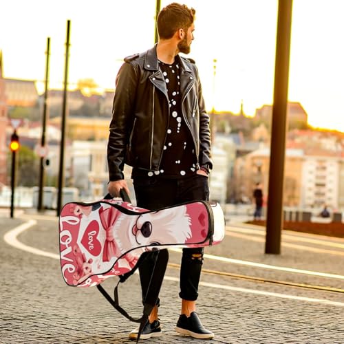 Housse guitare souple légère 109 cm imperméable à sangles sac à dos - 6