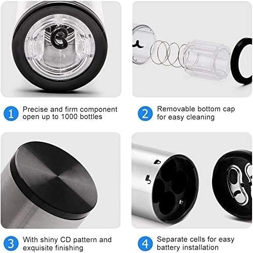 5-in-1 Wine Opener Kits New Year's Gift with Electric Battery-Operated Bottle Pourer Stoppers Foil Cutter&Stand