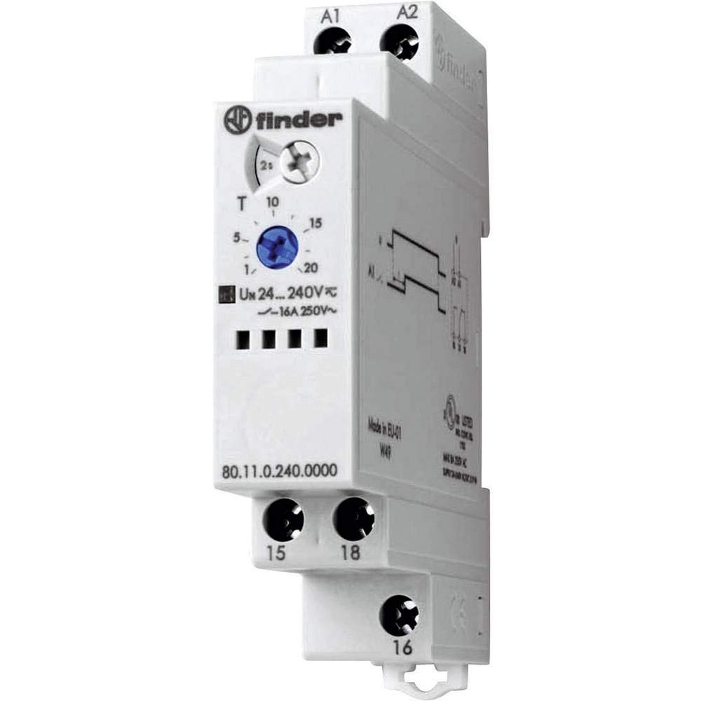 Finder Serie 80 - Timer multitensione monofunzione, 240 V CA/CC