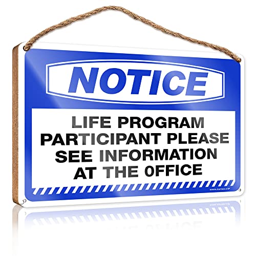 hATC For Home Notice Life Program Participant Please Wooden Sign ؐTC v[N peBI o[ ANZT[ (TCY:20X30CM)