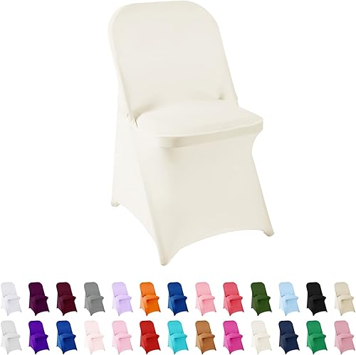 Vista 87 de Fundas de elastano para silla, 12 unidades, protector lavable, fundas de silla plegables para sala de estar, fiesta, banquete, boda, hotel Esmeralda