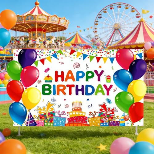 Fondo Feliz Cumpleaños 7x5ft para fotografía y fiesta miniatura 7
