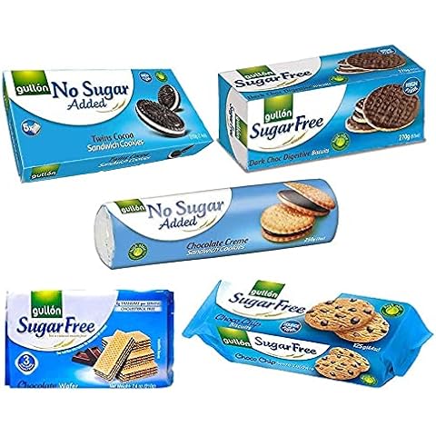 Gullon Sugar Free Biscuits - Chocolate Selecion - x 5 Packs Cover
