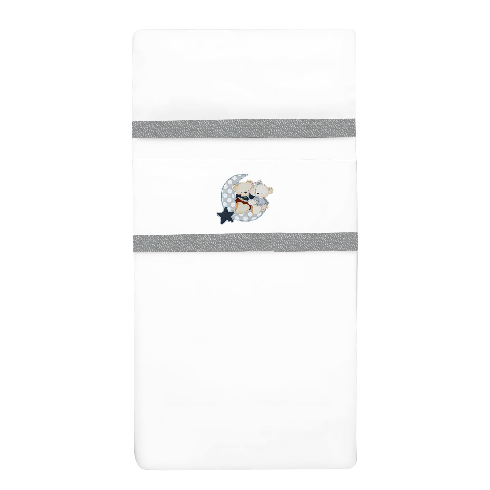 Set Lenzuola Culla 60x120cm - 3 Pezzi In Cotone 100% Per Neonati, Design Cuore Amorevole - Foto 11