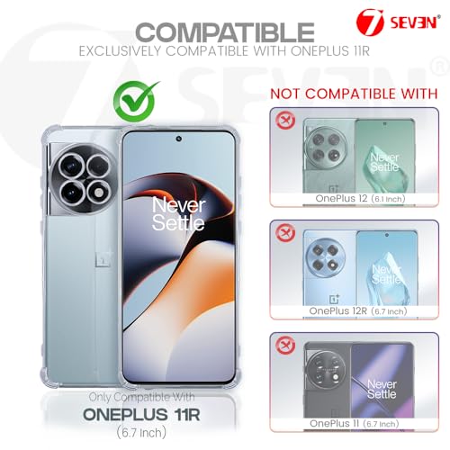 Image of 7SEVEN Back Cover for OnePlus 11R 5G Transparent Mobile Back Case Shock Proof Design Camera Edges Protection Crystal Clear 1+ Phone Case Silicon Soft TPU & Flexible One Plus Bumper Phone Cover